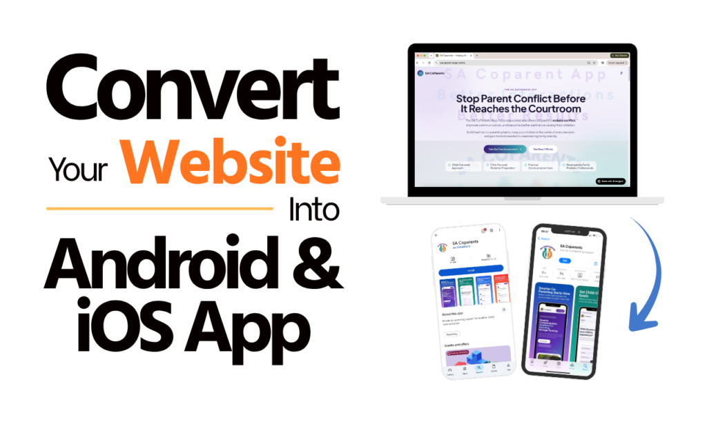 Convert your website into android and ios app