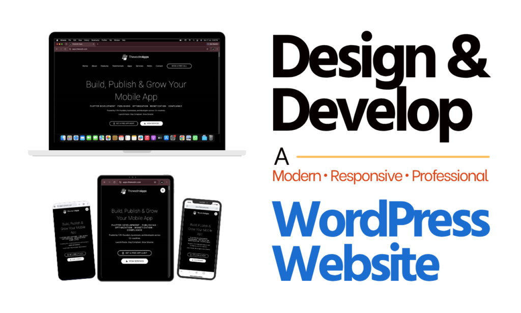 Design and develop a fully responsive wordpress website