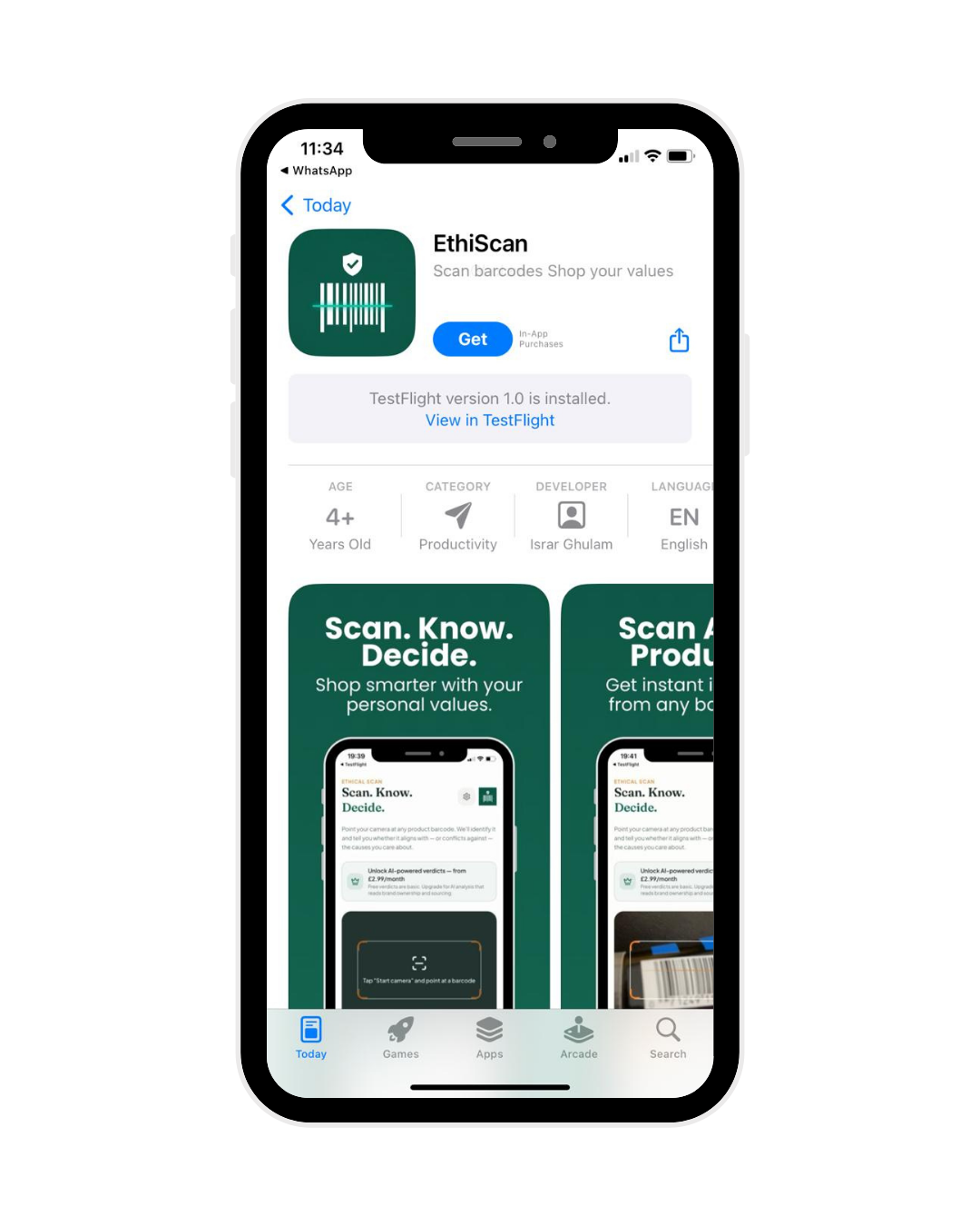 EthiScan_Apple App Store