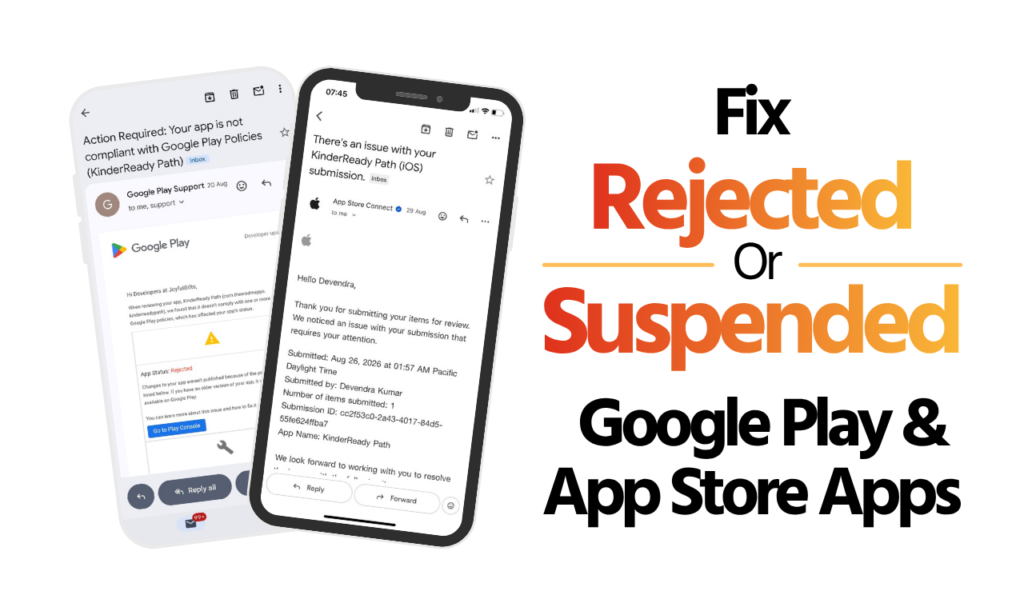 Fix Rejected Or Suspended Google Play & App Store Apps